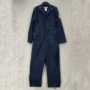 Walls FR Mens Navy Blue Work Jumpsuit Flame Resistant HRC 2 Size M